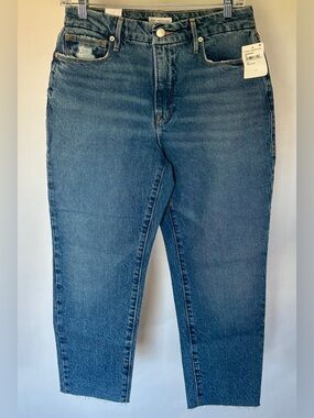 NEW w/Tags Good American Blue High-Rise Straight Jeans Women's Size 4 or 27